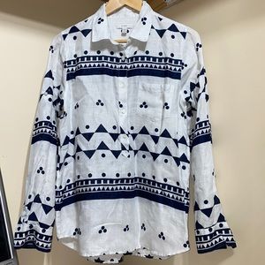 J Crew 100% Linen Tunic